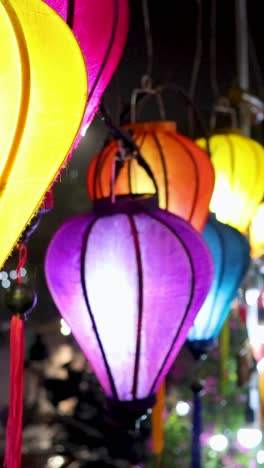 vibrant lanterns illuminate a street in hanoi