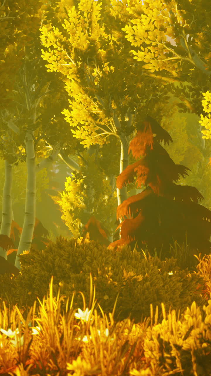 una escena de bosque pacífico