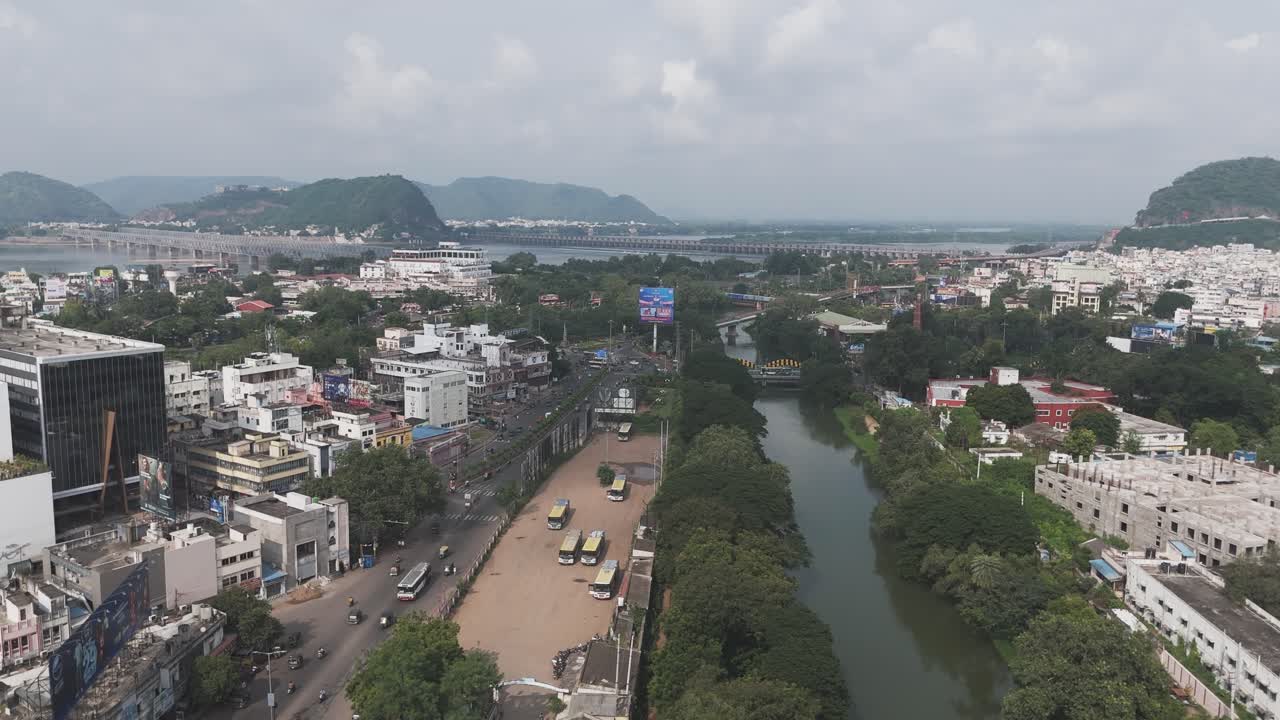 Overview of Vijayawada’s landscape with urban and natural integration.
