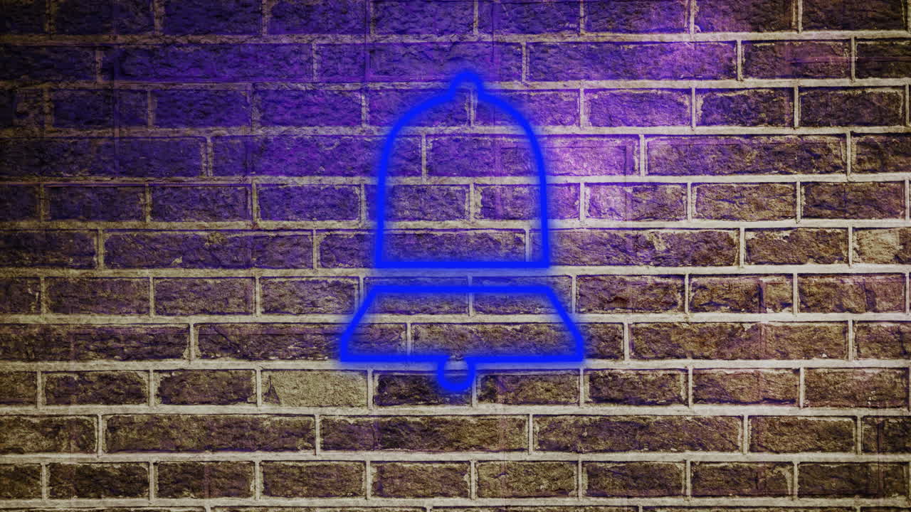 pulgares hacia abajo signo de neón en la pared de ladrillo 4k