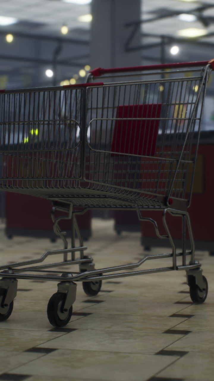 슈퍼마켓 의 빈 쇼핑 카트