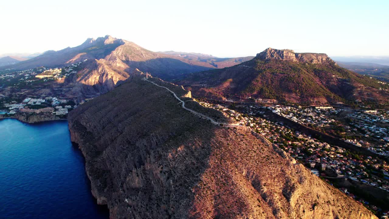Aerial View Of Morro de Toix With A Viewpoint Between Altea and Calpe In Spain