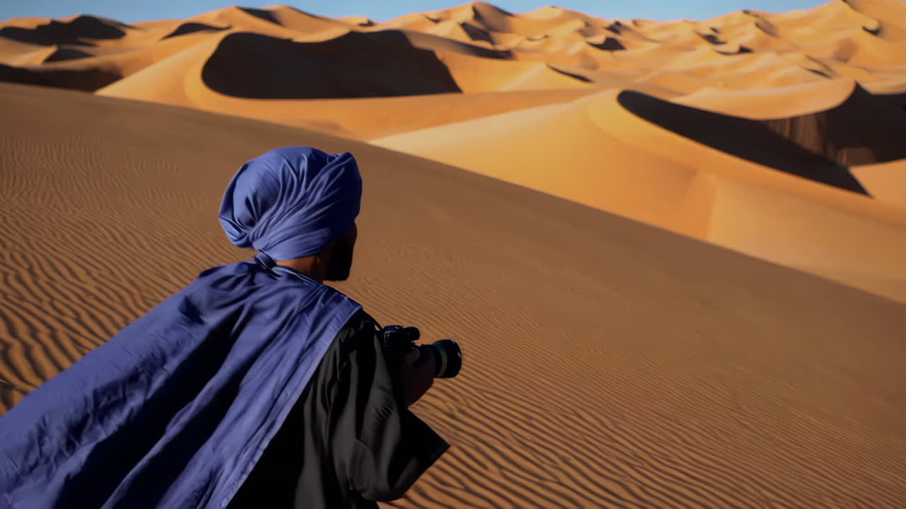 Photographer in the Sahara Desert