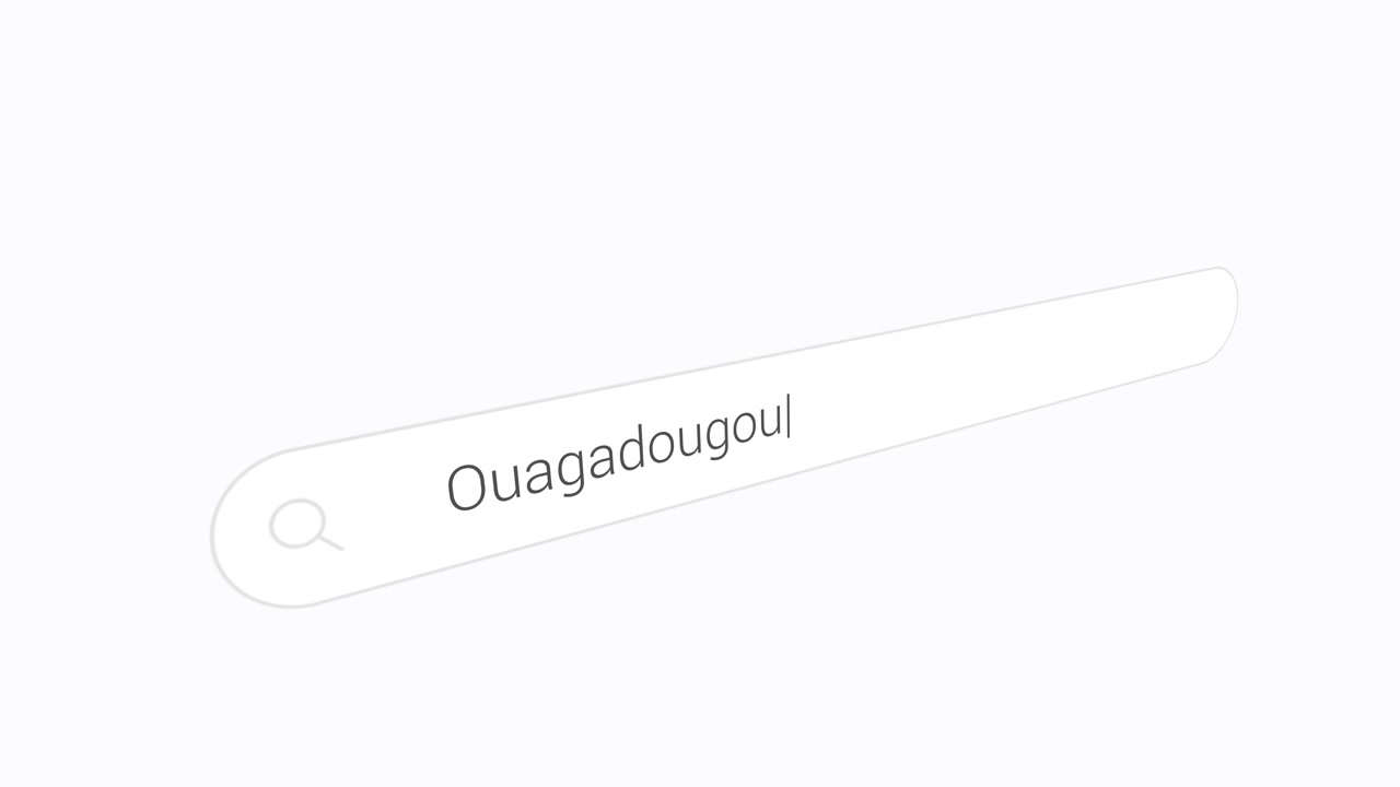 Indtastning af Ouagadougou i browseren - Nærbillede.