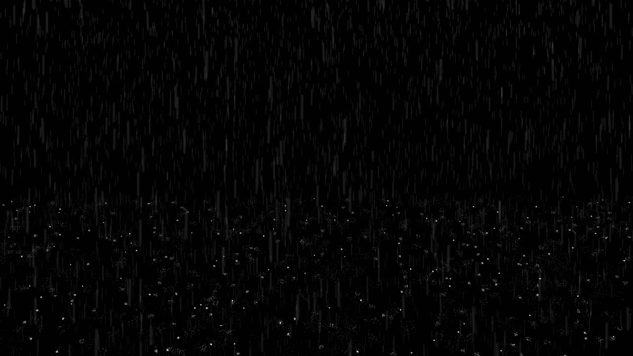 Rain on Dark Background