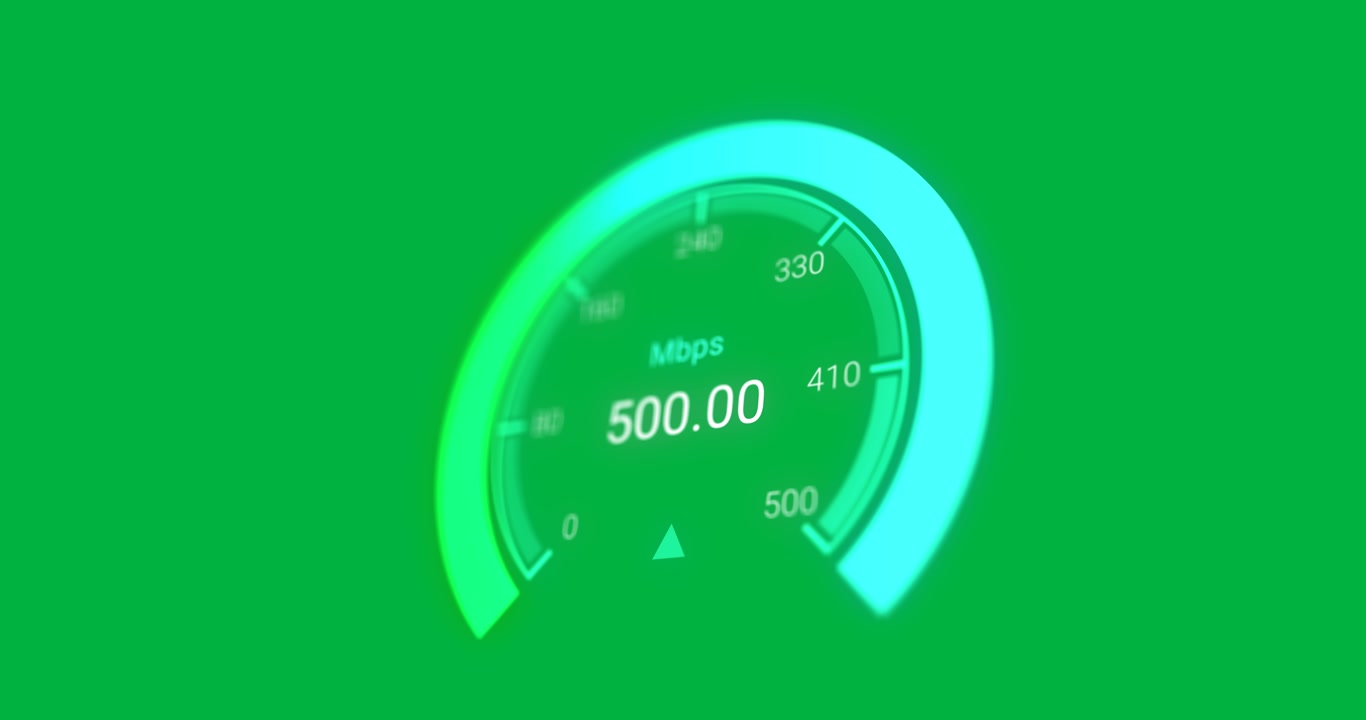 Animation of car speedometer on transparent background