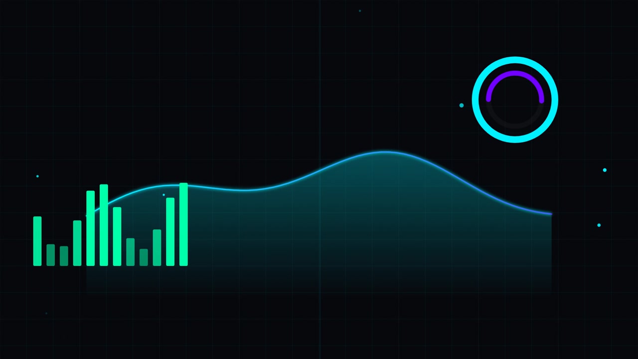 Digital Audio Waveform Visualization with Circular Progress Indicator