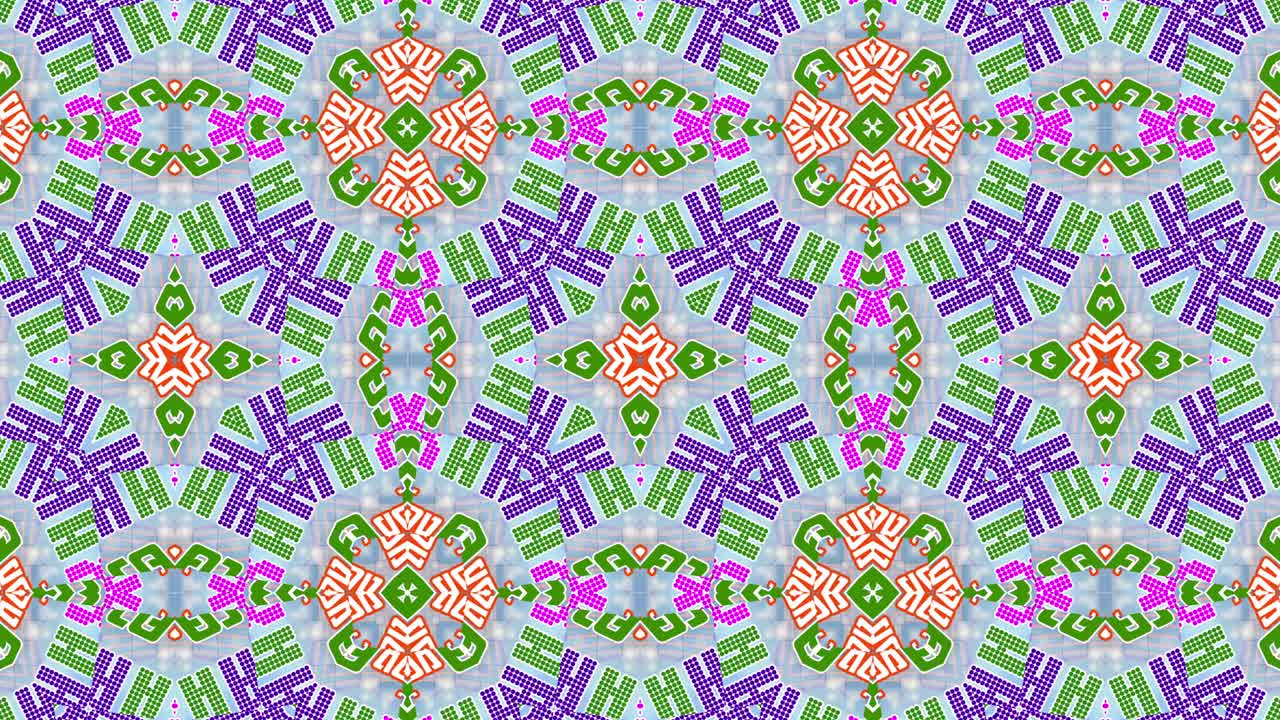 caleidoscopio patrones de bucle sin costuras animación abstracto multicolor gráficos de movimiento fondo mandala mágica