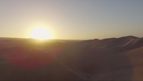 sunset in the desert of peru