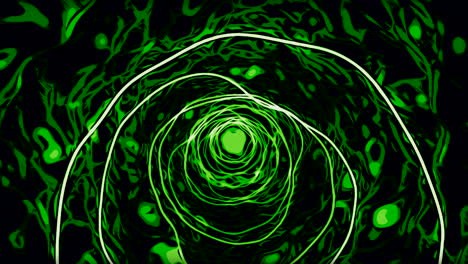 túnel espiral verde abstracto