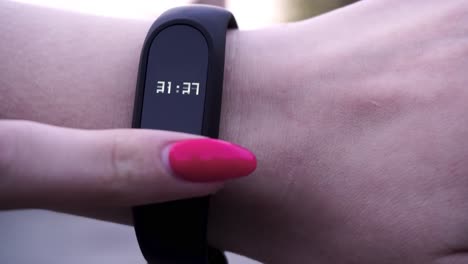 fitness tracker on wrist