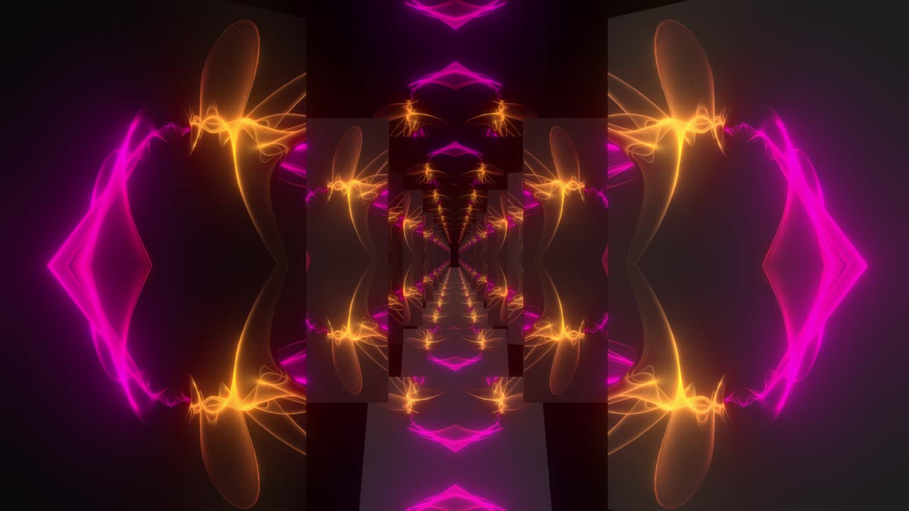 Abstract Neon Tunnel Visual