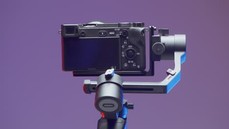 cámara de sony en el gimbal