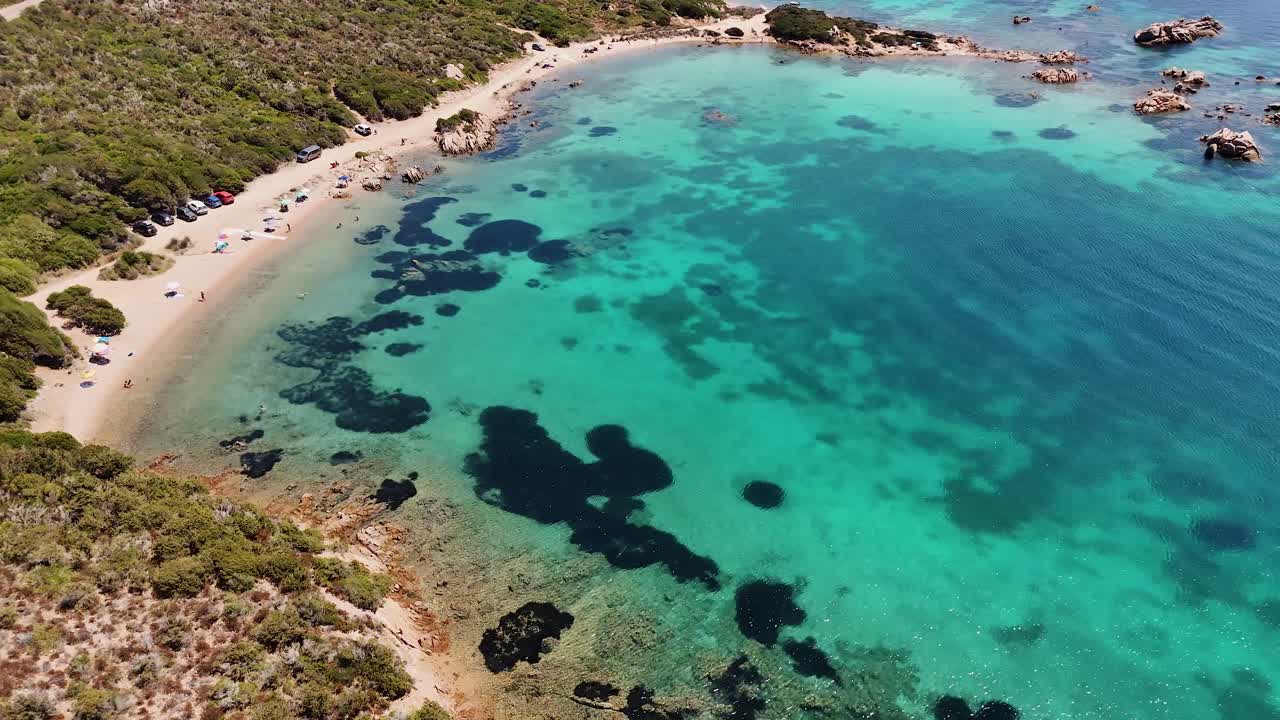 Scenic Sardinia beach view, turquoise sea, tranquil, perfect for travel