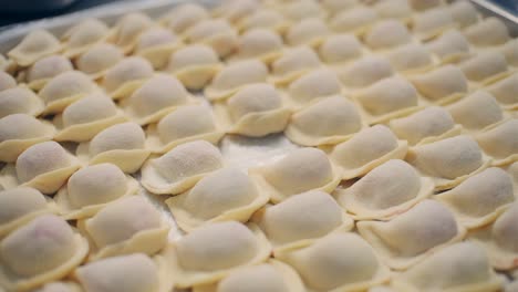 preparing homemade pelmeni