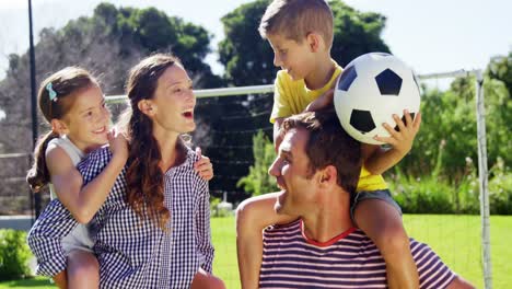 happy family enjoying in park