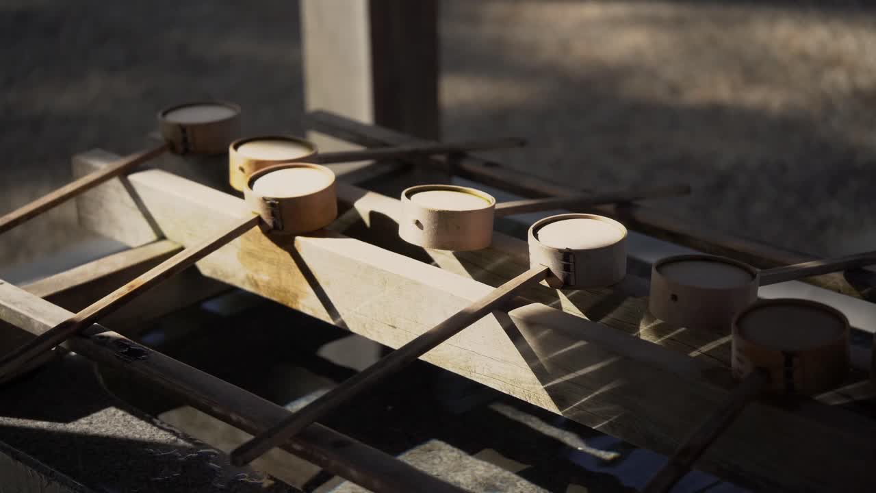 Japanese Water Purification Temizuya Tools at Okazaki Castle