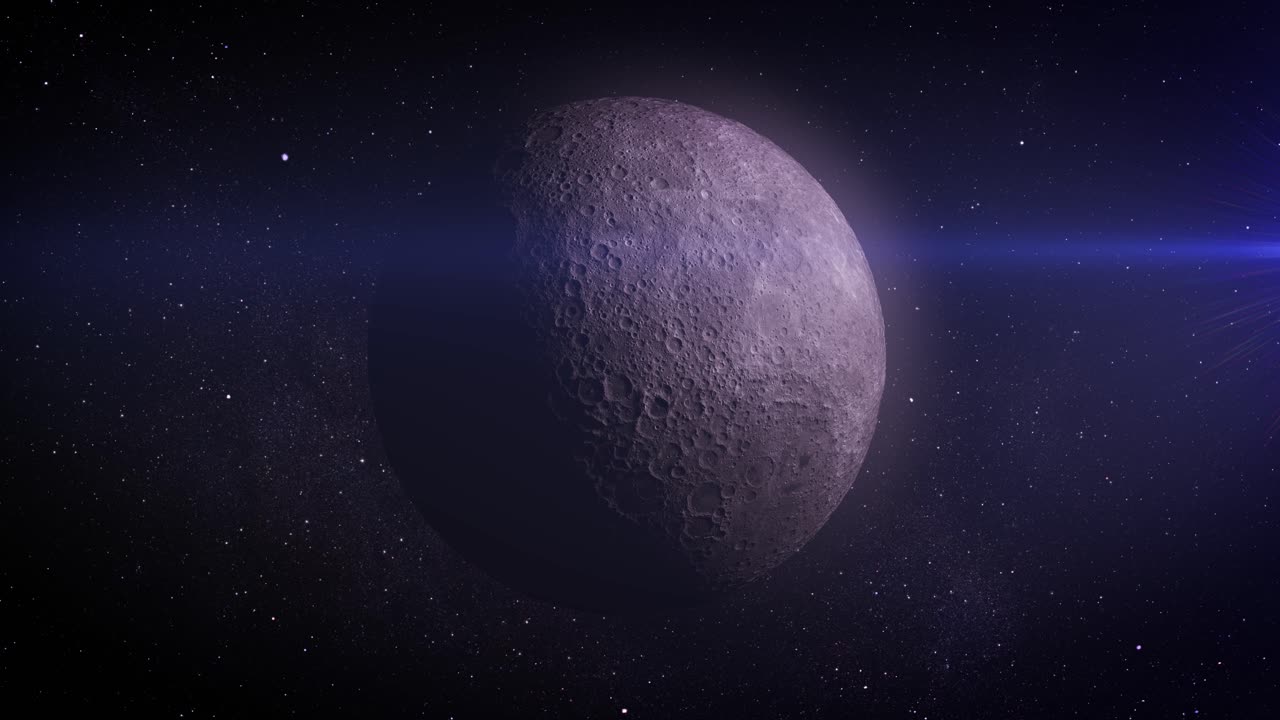 la luna en el espacio