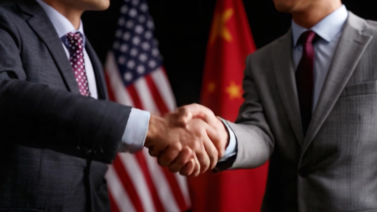 Engagement diplomatique entre deux nations : Une poignée de main symbolisant la coopération et la compréhension dans les relations internationales.