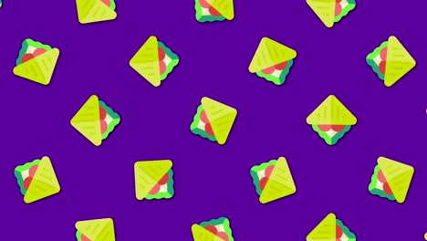 patrón de sándwiches de colores