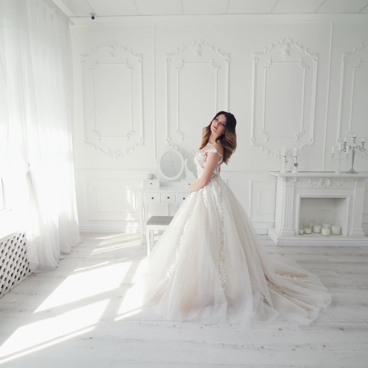 Luxury bride in dress