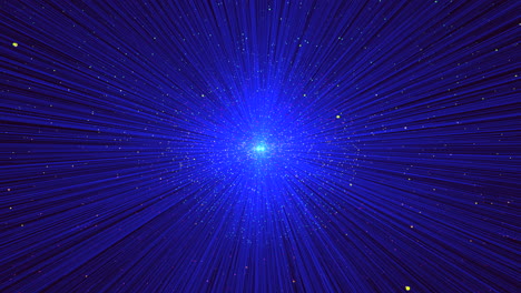 Futuristische-Neonkugel-Mit-Lichtstrahlen-Und-Glitzern-In-Einer-Dunklen-Galaxie