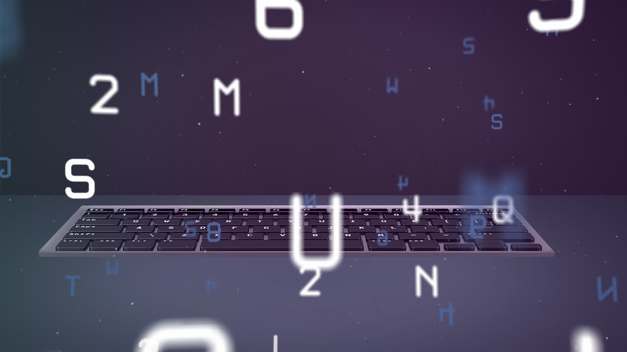 animación del procesamiento de datos a través del teclado