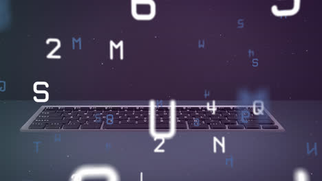 animación del procesamiento de datos a través del teclado