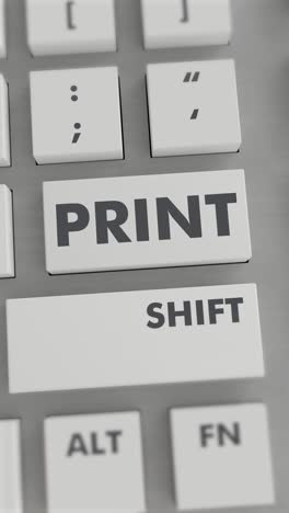 print button pressing on keyboard vertical video