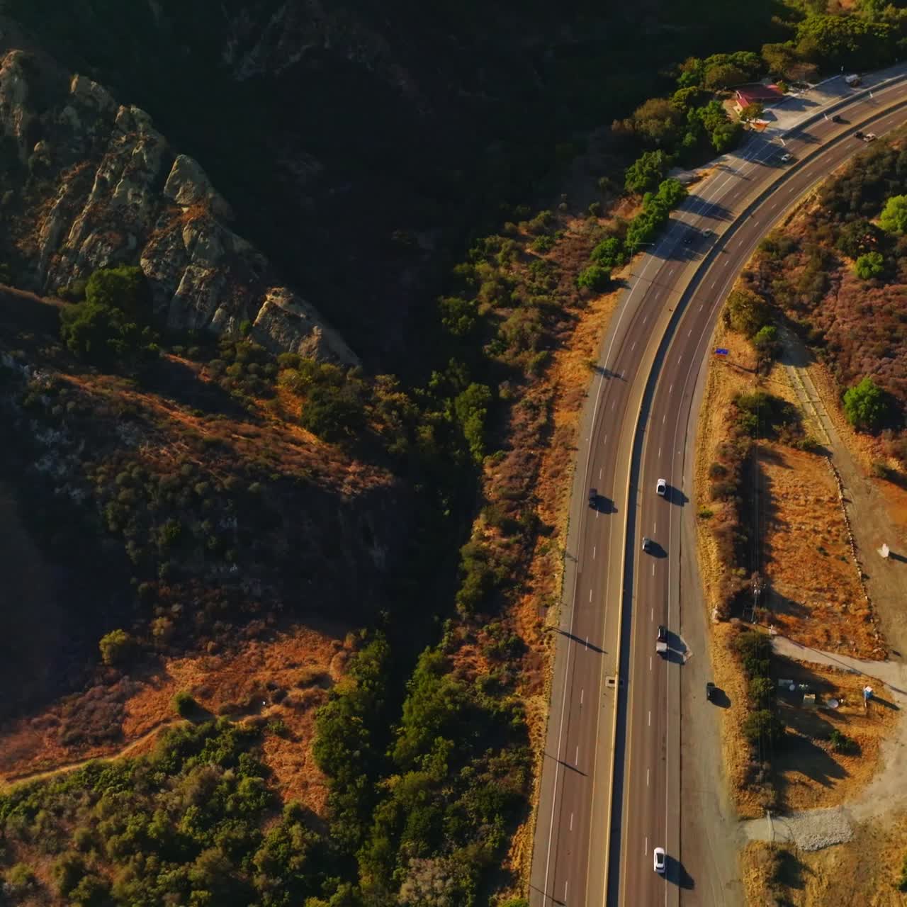 American rocky highway road. American scenery mountain road landscape