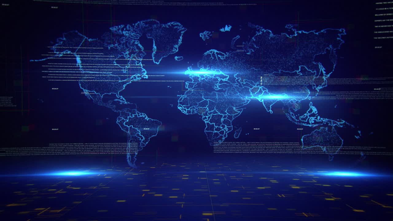 4k World Map Background (Blue)