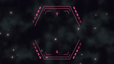 digital screen with hud elements