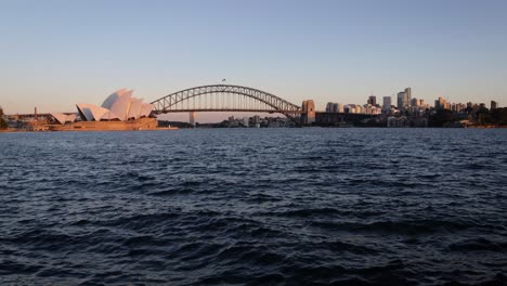 sydney harbour opera house and sydney harbour bridge, new south wales, australia