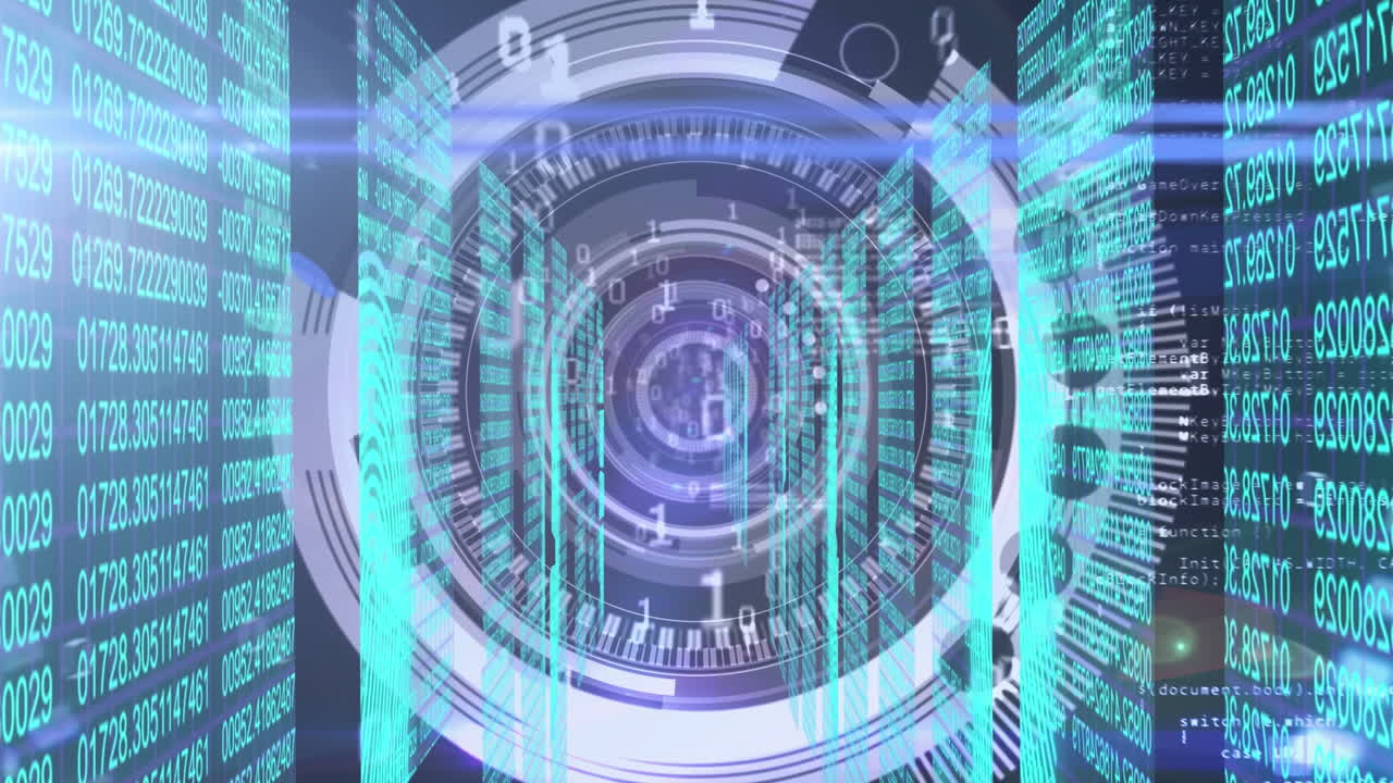 Animation of scope scanning over data processing