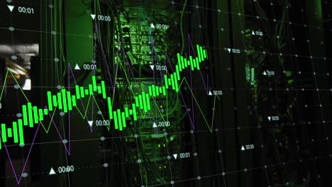 Animación-Del-Procesamiento-De-Datos-Financieros-A-Través-De-Servidores-Informáticos.