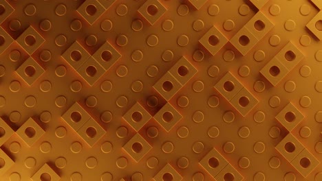 orange cubes with holes rotate and move. infinitely looped animation