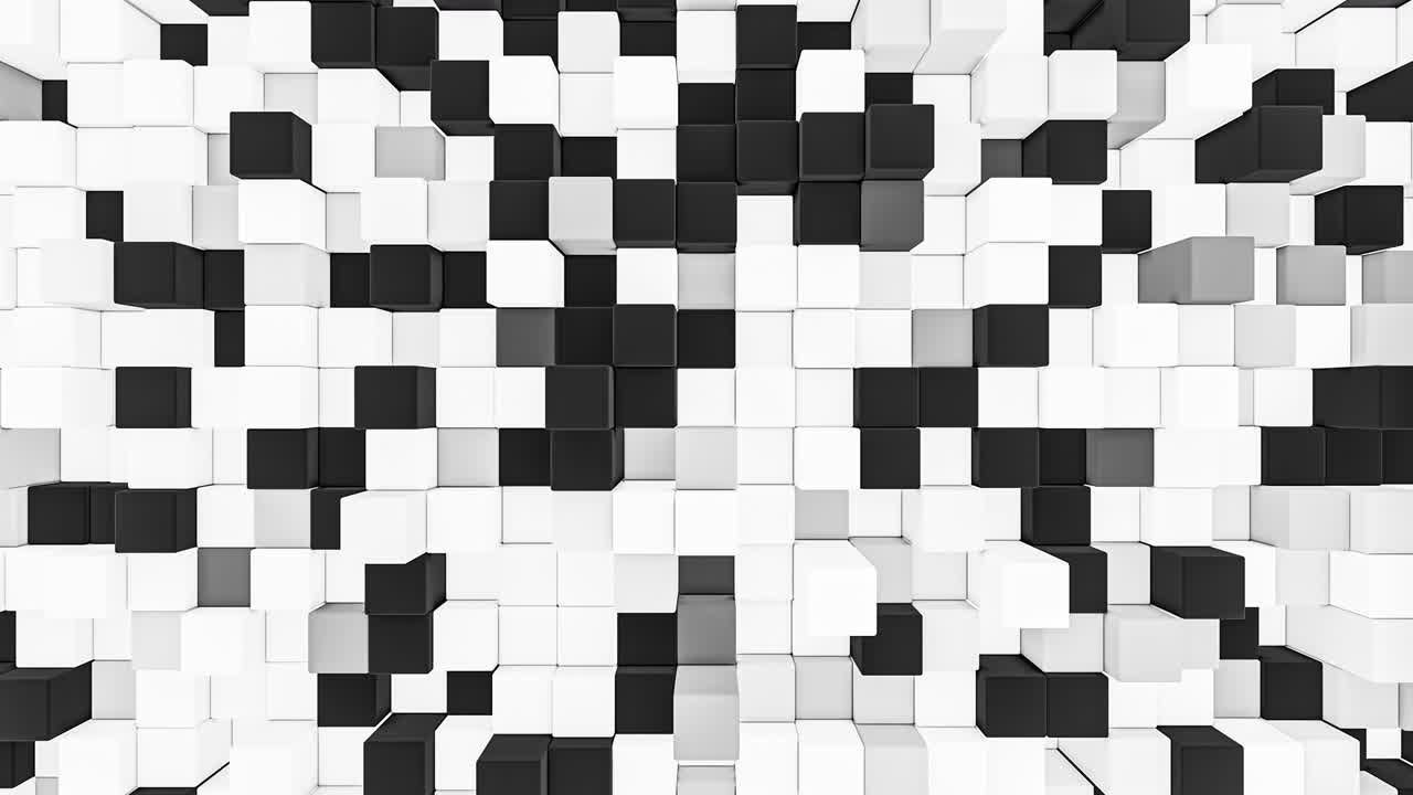 Abstract Animation 3d rendering. Cubes Looped. Seamless Background.