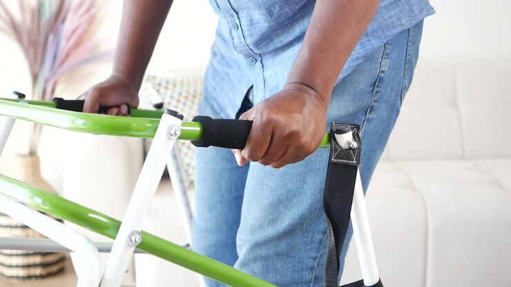 Person using exercise equipment