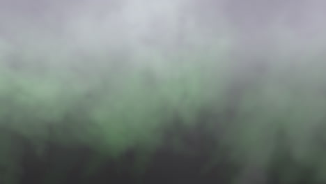 Dramatic dark sky with green smoke