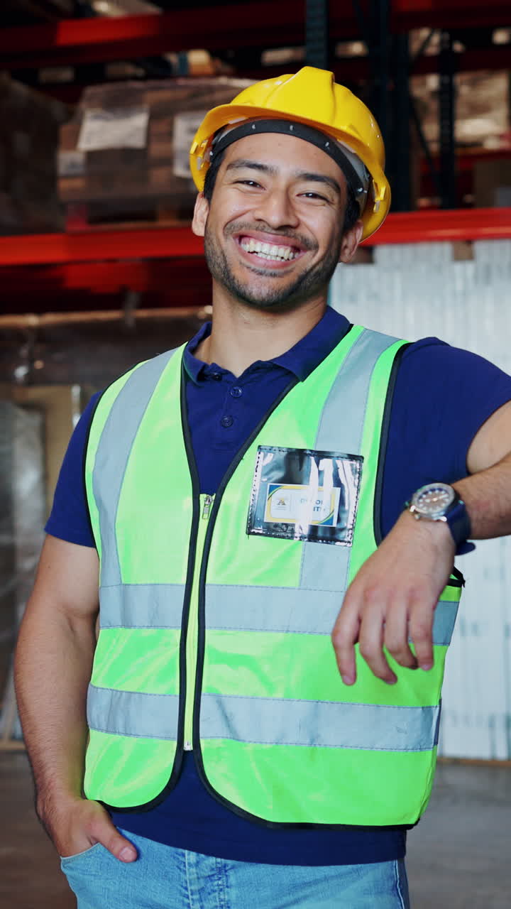 retrato del trabajador del almacén