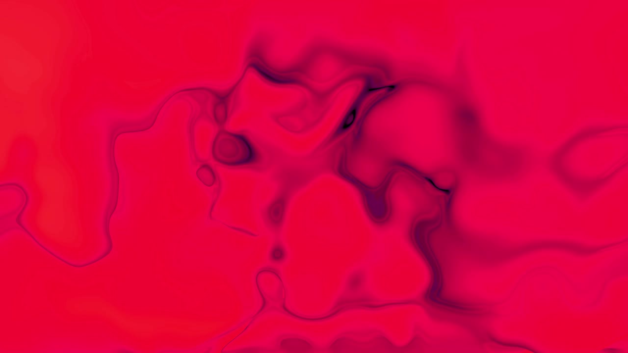 Arrière-plan animé liquide d'encre rouge. Animation de texture marbrée liquide