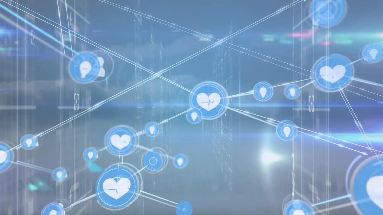 조명 및 해군 공간을 통해 연결의 애니메이션