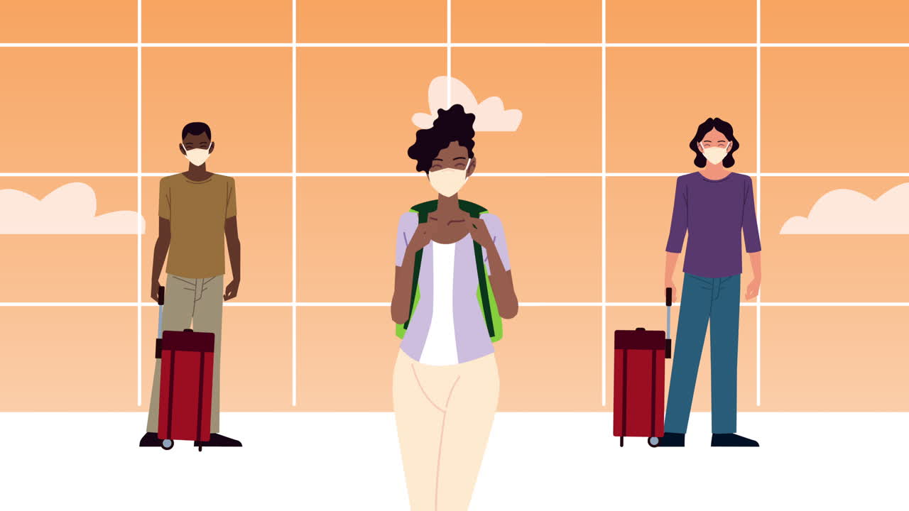 People Wearing Masks at the Airport