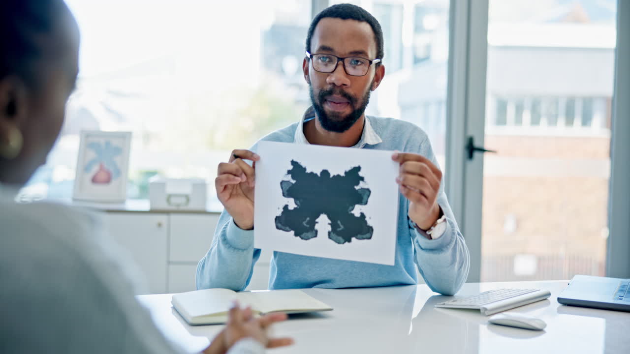 psicólogo hombre, papel de tinta