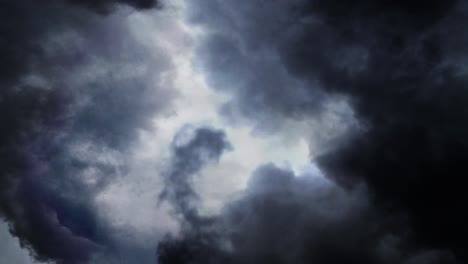 4k thunderstorm that flashed across the dark cumulonimbus clouds in the sky