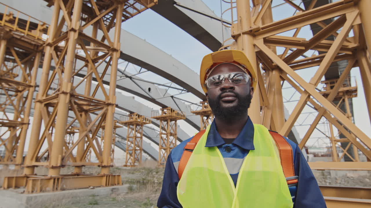 Portrait of African-American Male Construction Worker