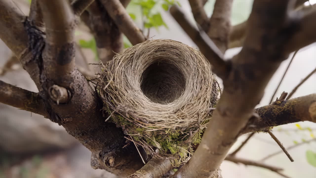 Empty Bird's Nest in a Tree