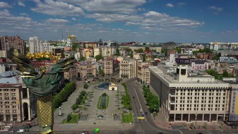 vista aérea del centro de la ciudad de kiev