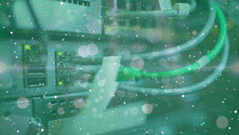 animación de puntos de luz sobre el servidor