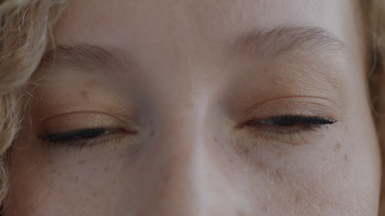 Close-up of a woman's face and eyes